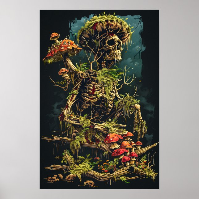 Mushroom Skeleton Poster (Framsidan)