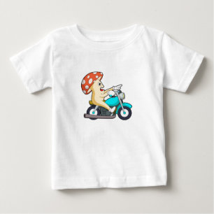 Mushroom som Biker med motorcykel T Shirt