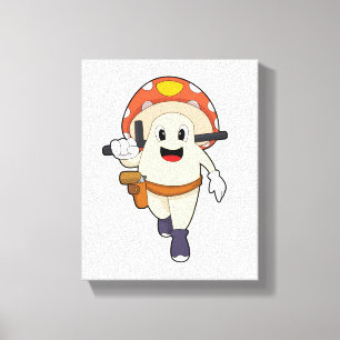 Mushroom som polis canvastryck