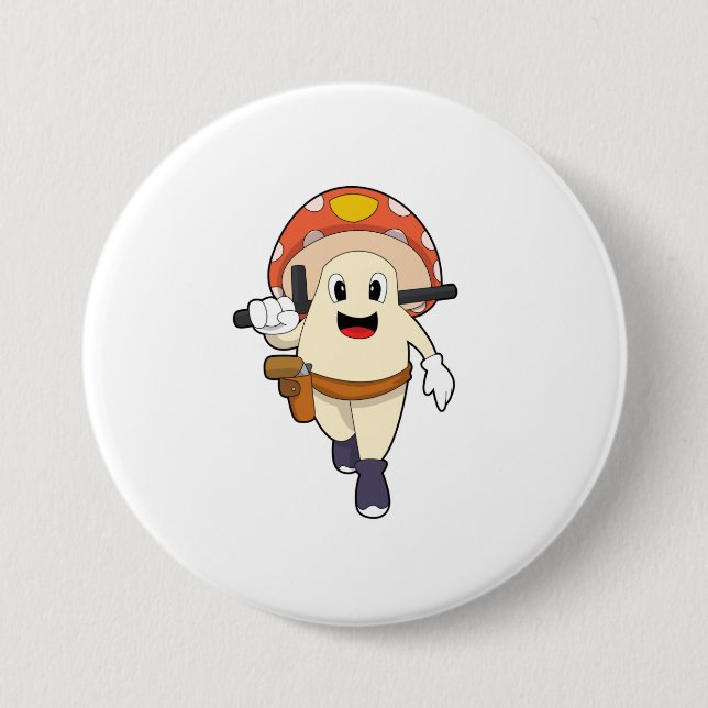 Mushroom som polis knapp (Framsida)