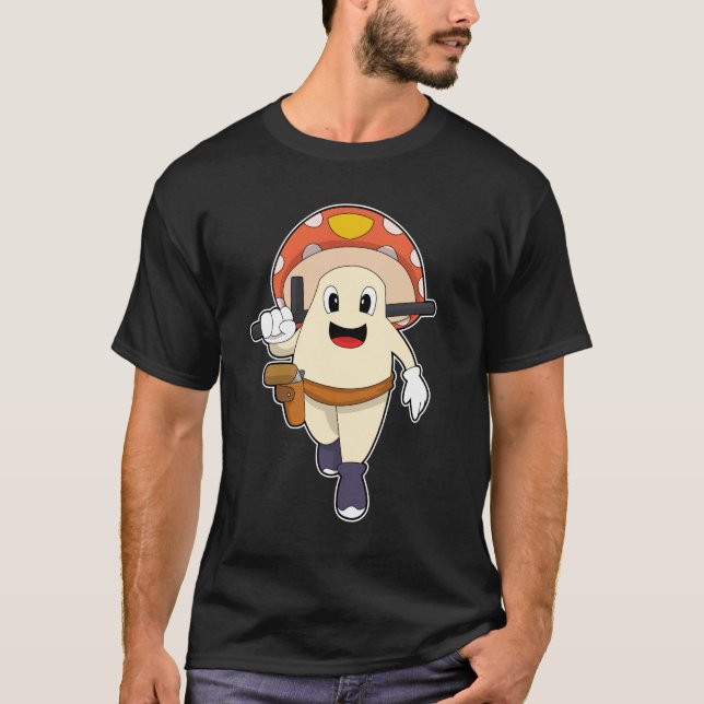 Mushroom som polis t shirt (Framsida)