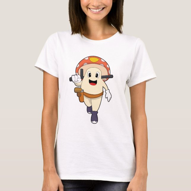 Mushroom som polis t shirt (Framsida)