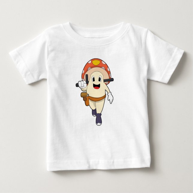 Mushroom som polis t shirt (Framsida)