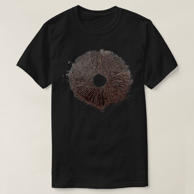 Mushroom Spore Print Psilocybe Cubensis Colombia T Shirt (Design framsida)