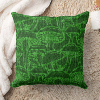 Mushroom story pattern throw pillow kudde