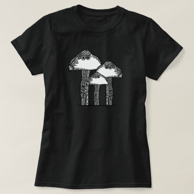Mushroom T-shirt-tjej T Shirt (Design framsida)