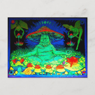 Mushroom Tea vycard Vykort