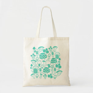 Mushroom Teal Tygkasse