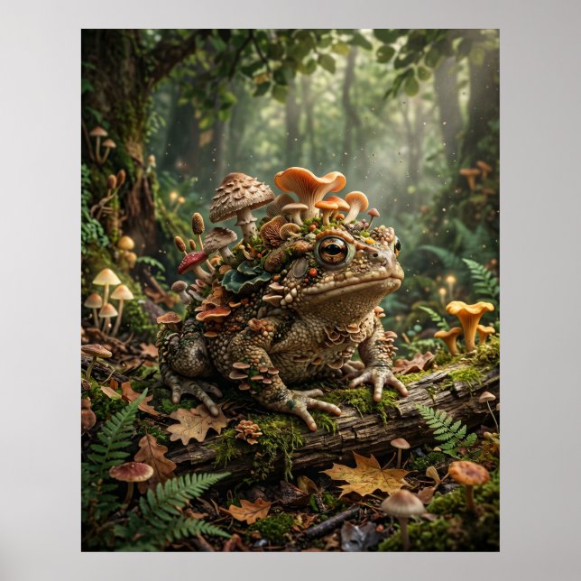 Mushroom Toad Forest Glow Poster (Framsidan)