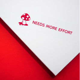 Mushroom Toadstool Big Needs More Effort Självfärgande Stämpel