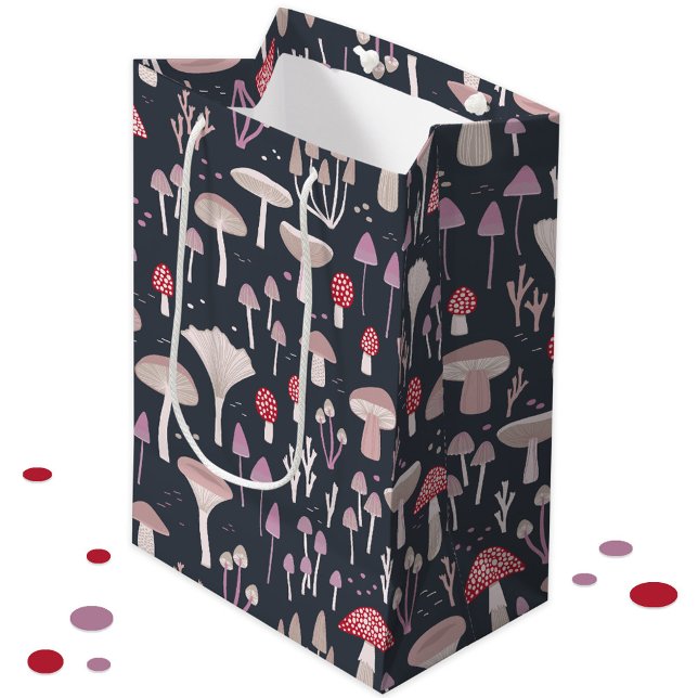 Mushroom Toadstool Fungi (Mushroom, toadstool and fungi woodland pattern gift bag)