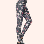 Mushroom Toadstool Fungi Leggings<br><div class="desc">Svampar,  toadstooler och svampar på mörkens bakgrund. Perfekt för höst eller fall,  eller när som helst. Originalkonst av Nic Squirrell.</div>