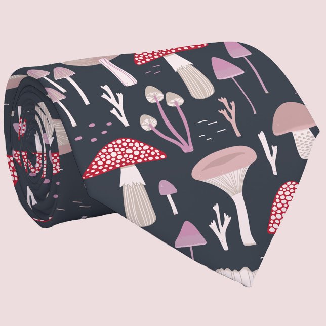 Mushroom Toadstool Fungi Slips (Mushroom toadstool and fungi neck tie)