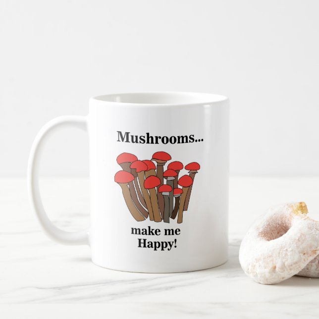 Mushroom Toadstool Red MushRums Kaffemugg (Med munk)