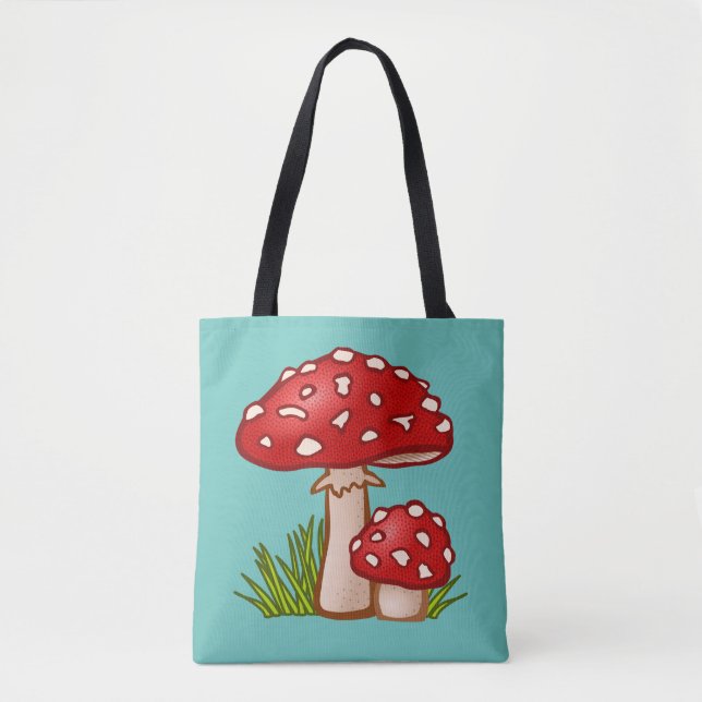 MUSHROOM TOTE BAG PURS TYGKASSE (Framsida)