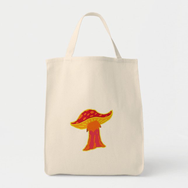Mushroom Tote Bag Tygkasse (Framsidan)