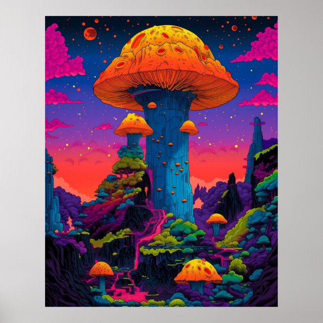 Mushroom Town Poster (Framsidan)