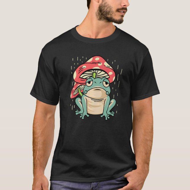 Mushroom Umbrella Herpetolog T Shirt (Framsida)