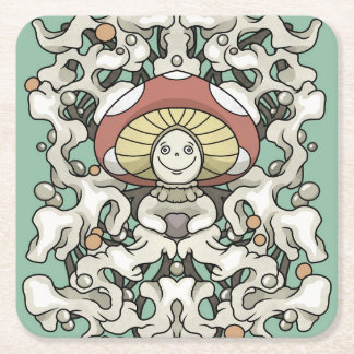 Mushroom Underlägg Papper Kvadrat