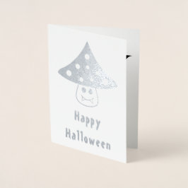 Mushroom Vampire Foil Halloween Card Folierat Kort