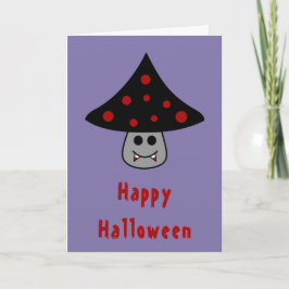 Mushroom Vampire Halloween Card Kort