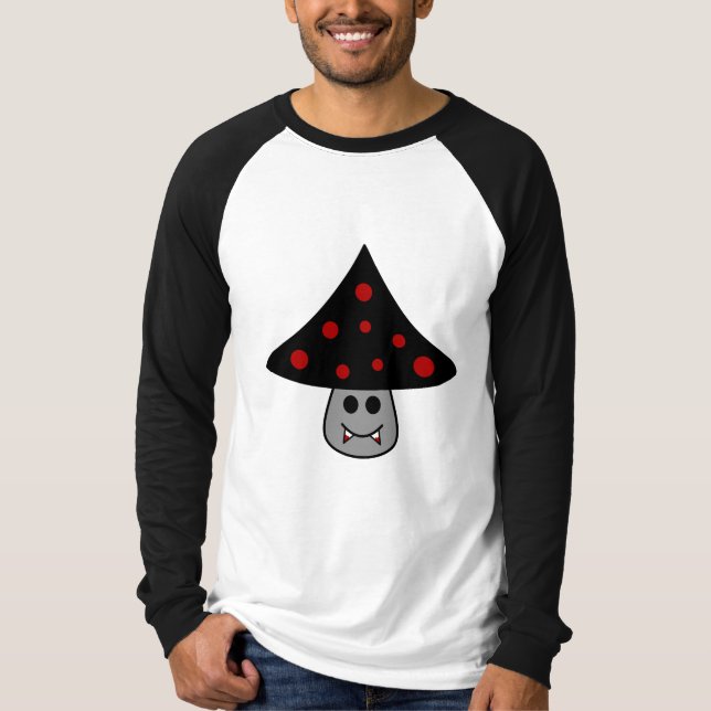 Mushroom Vampire Raglan T-Shirt (Framsida)