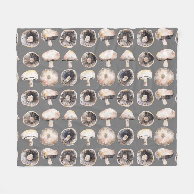 Mushroom Watercolor Fleecefilt (Framsidan (Horisontell))