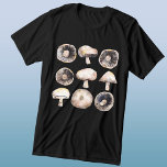 Mushroom Watercolor T Shirt<br><div class="desc">Minimalistisk vattenfärgsmålning av svampar i neutralter av brunt och grått. Originalkonst av Nic Squirrell. Perfekt för vegetarianer,  veganer,  kockar och köksmästare.</div>