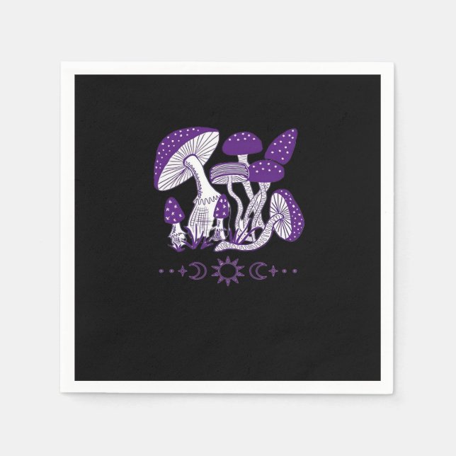 Mushroom Whimsigoth Vibes Pappersservett (Framsidan)