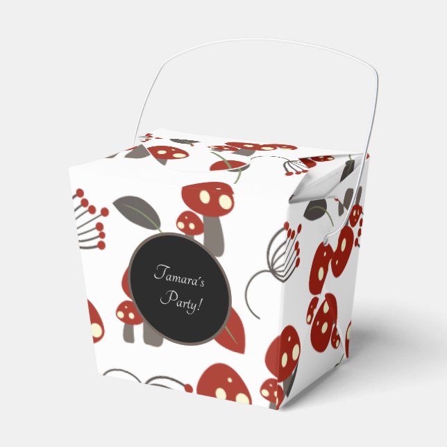 Mushroom Wood Nature Trail Greenery Födelsedagsfes Presentaskar (Framsidan Sidan)