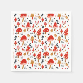 Mushroom Woodland Kathrin Legg Red Mushroom Party Pappersservett