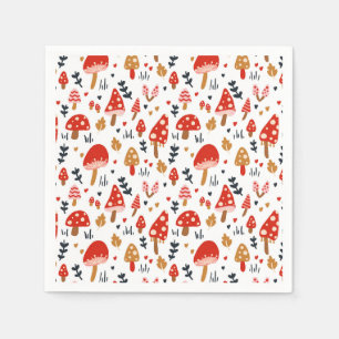 Mushroom Woodland Kathrin Legg Red Mushroom Party Pappersservett