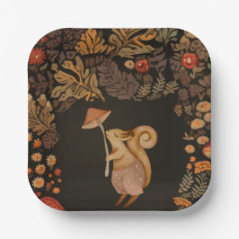 Mushroom Woodland Squirrel
