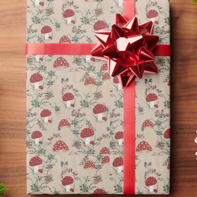 Mushroom Wrapping Paper Presentpapper (Skapare uppladdad)