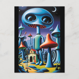 Mushroomery Walking Tour Ken Gage Fantasy Vykort