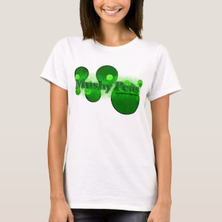 Mushy ärtor i grönt tee shirt