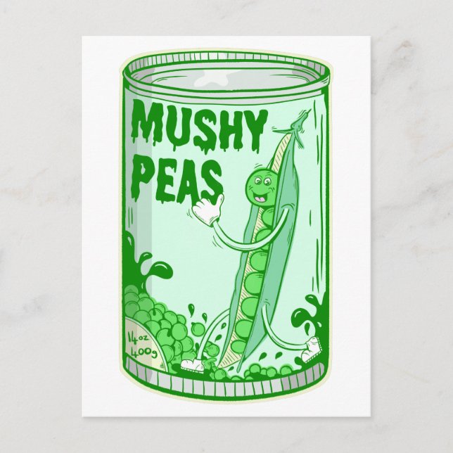 Mushy Peas pop Vykort (Framsida)