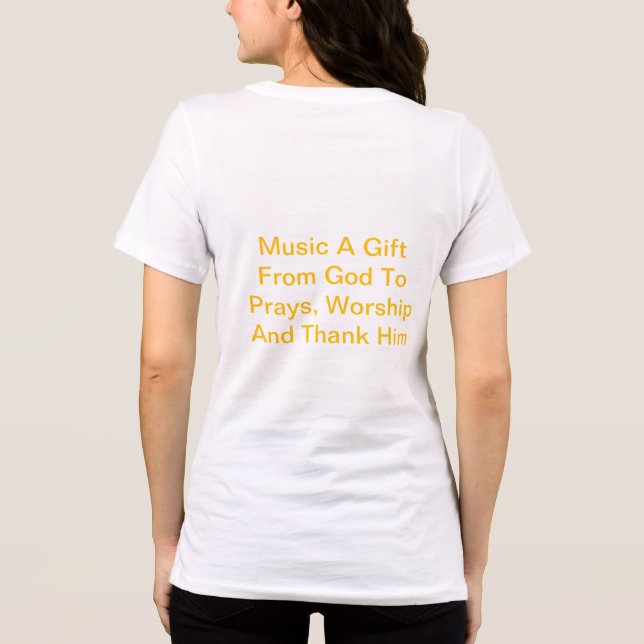 Music A Gift från Gud Prays, gudstjänst och HIM T Shirt (Baksida)