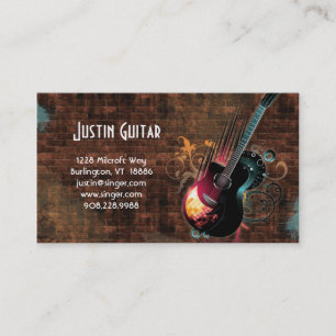 Music Affärskort Guitar Brick DJ Visitkort
