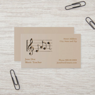 Music Affärskort Visitkort