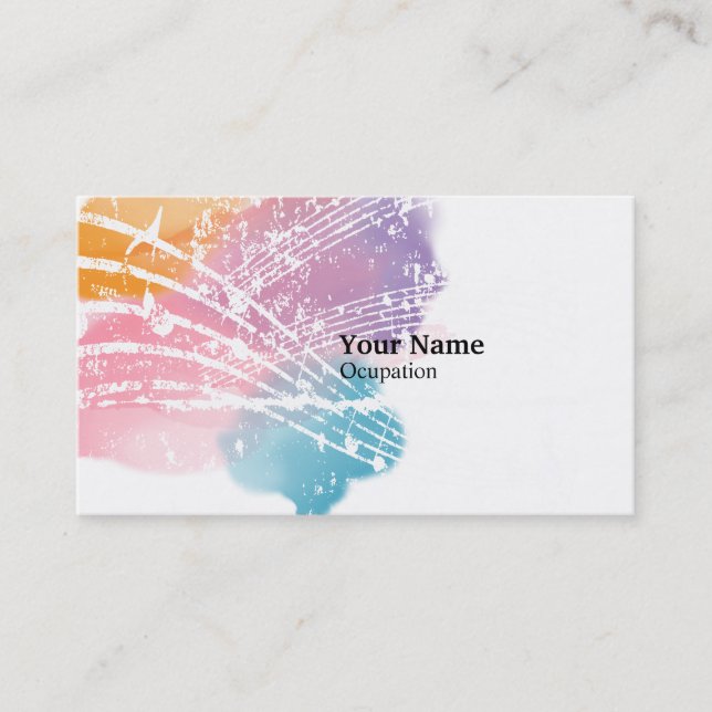 Music Affärskort Visitkort (Framsida)