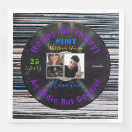 Music Album Theme Birthday Papper Napkins HAMbyWG Pappersservett