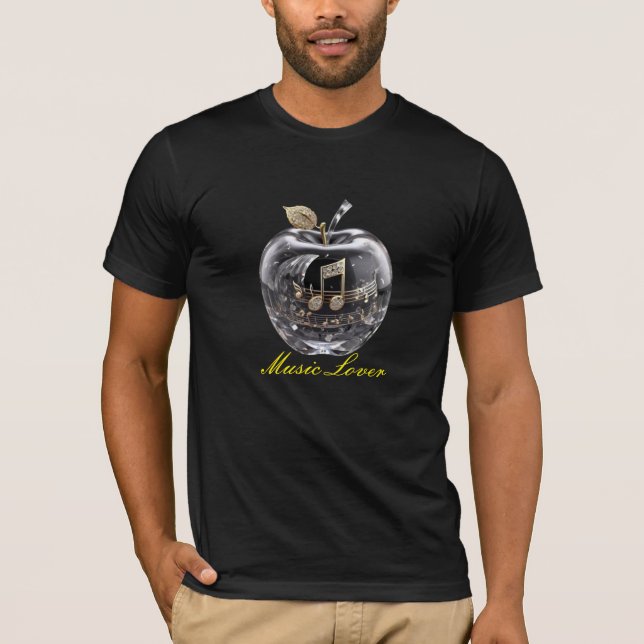 Music Älskare Apple Mark T-Shirt (Framsida)