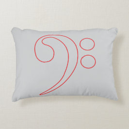 Music Älskare Bass Clef Pillow Prydnadskudde