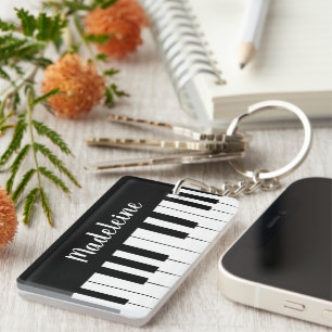 Music Älskare Black White Piano Tangentbord