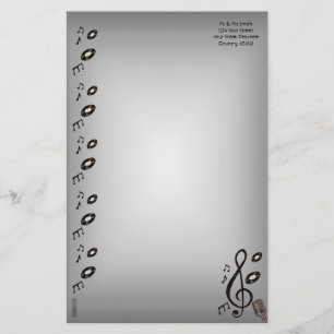 Music Älskare Brevpapper