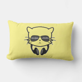 Music Älskare Cat Lumbarkudde