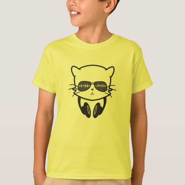 Music Älskare Cat T Shirt (Framsida)