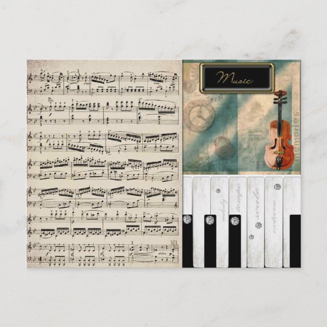 Music Älskare Dream Postcard Vykort (Framsida)