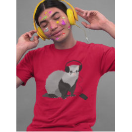 Music Älskare Ferret Manar Tee Shirt